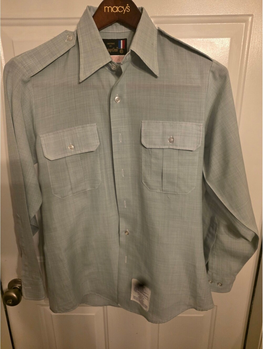 Vintage Flying Cross Men's Long Sleeve dress uniform Shirt maid in USAA